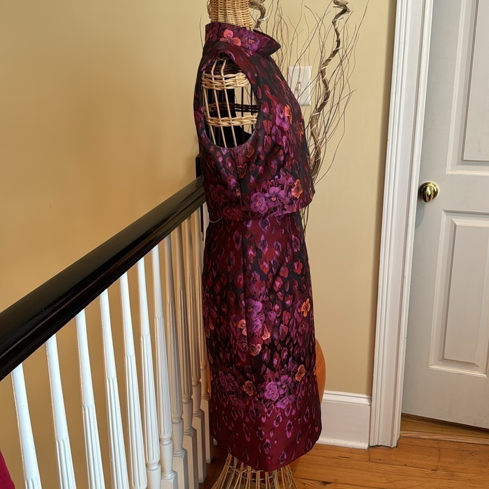 Badgley Mischka Floral Pink and Purple Dress - Picture 7 of 14